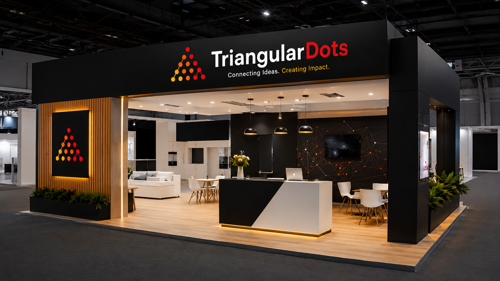 TriangularDots premium exhibition stall design and execution for a corporate brand
